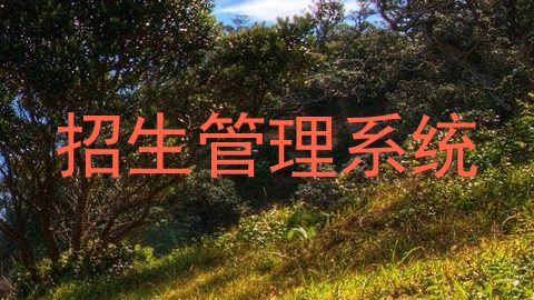 招生管理系统