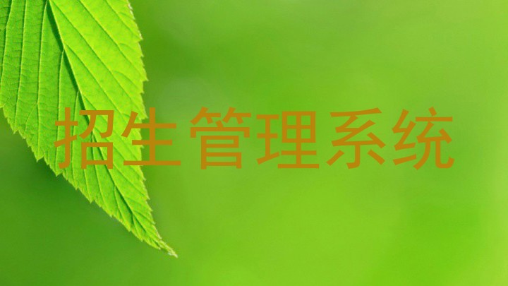 招生管理系统