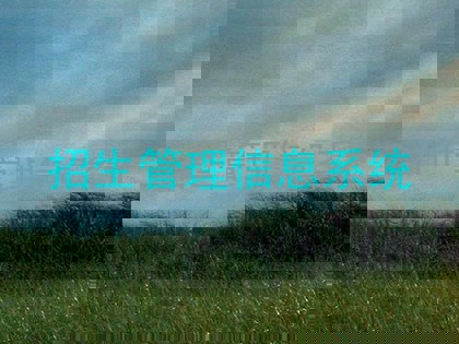 招生管理信息系统