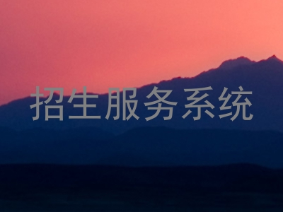 招生服务系统