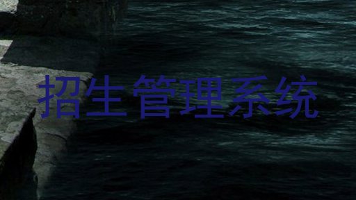 招生管理系统