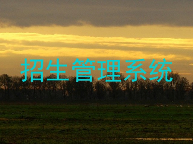 招生管理系统