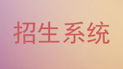 招生系统