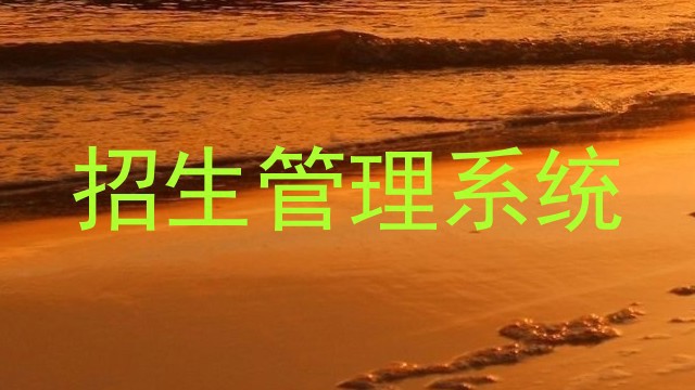 招生管理系统