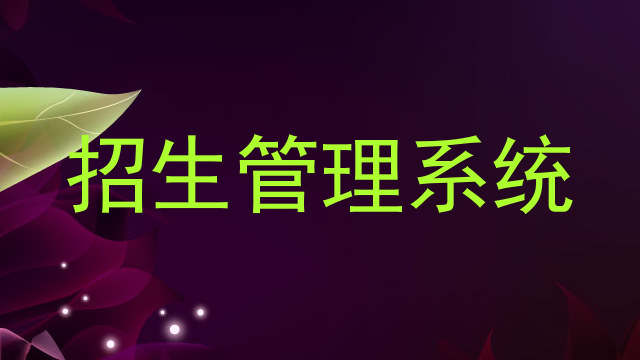 招生管理系统