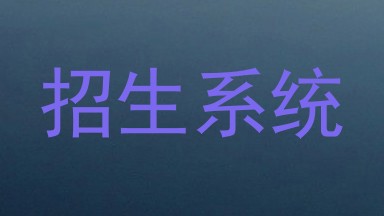 招生系统
