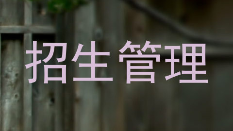 招生管理