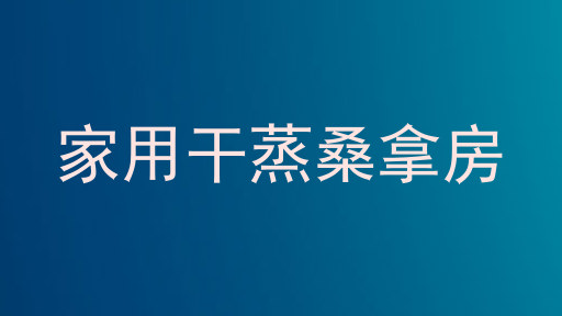 家用干蒸桑拿房