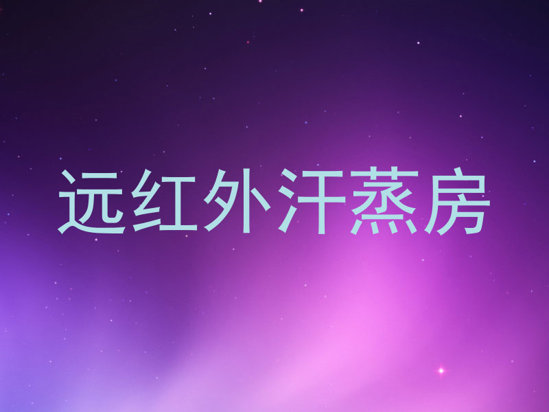 远红外汗蒸房