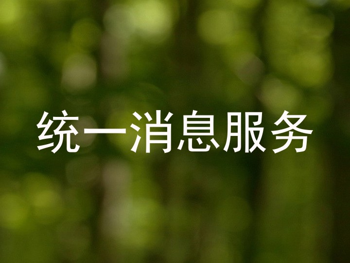 统一消息服务