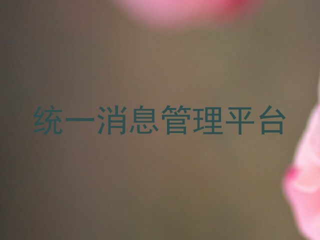 统一消息管理平台