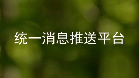 统一消息推送平台