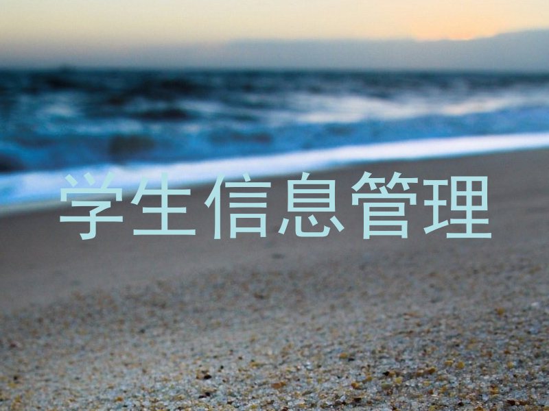 学生信息管理