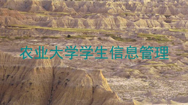 农业大学学生信息管理