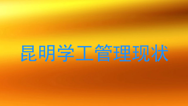 昆明学工管理现状
