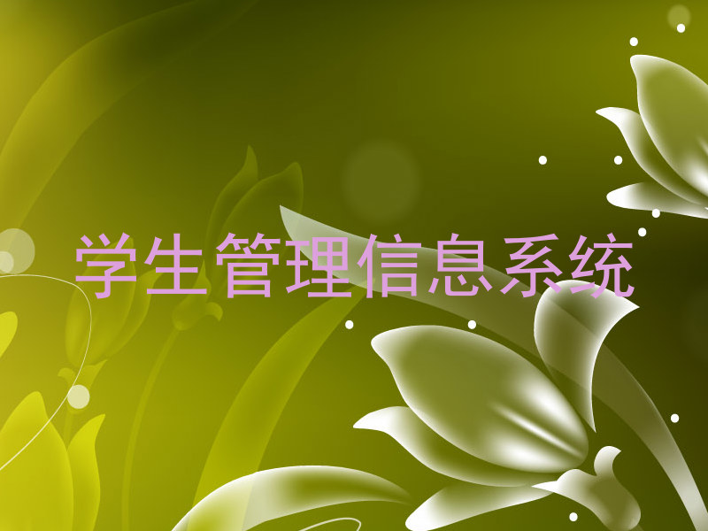 学生管理信息系统