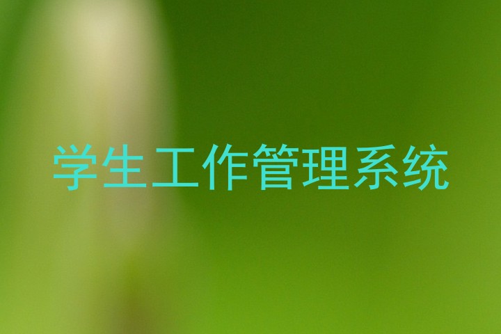 学生工作管理系统