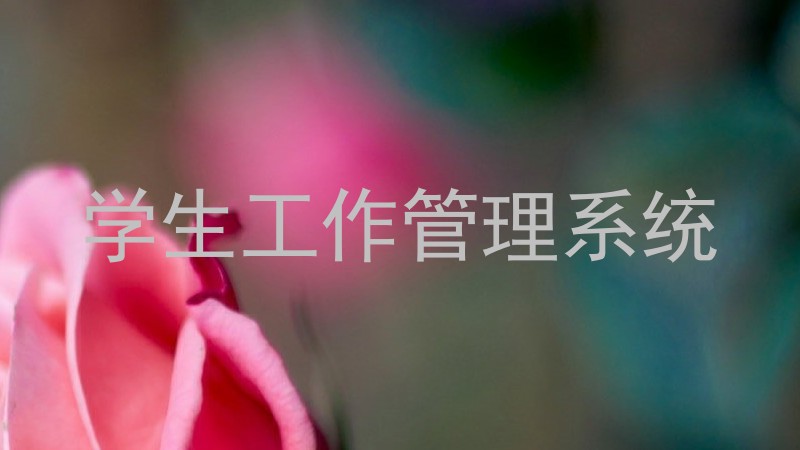学生工作管理系统