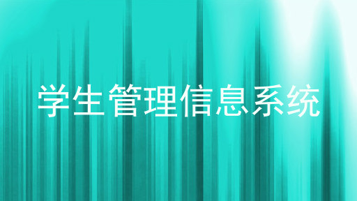 学生管理信息系统