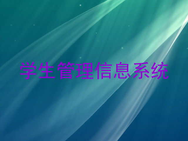 学生管理信息系统