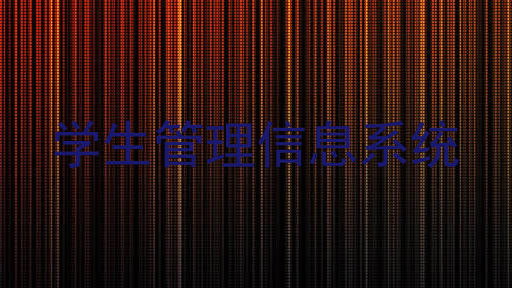 学生管理信息系统