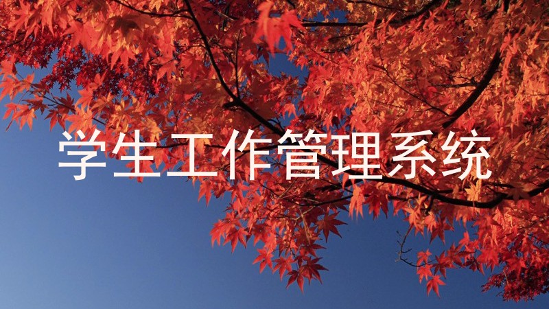 学生工作管理系统