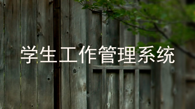 学生工作管理系统
