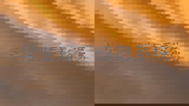学生管理信息系统