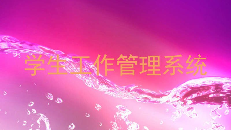 学生工作管理系统