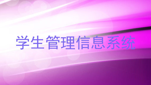 学生管理信息系统