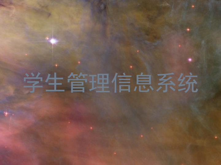 学生管理信息系统