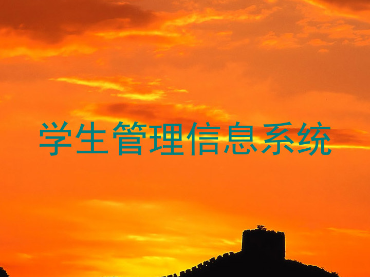 学生管理信息系统