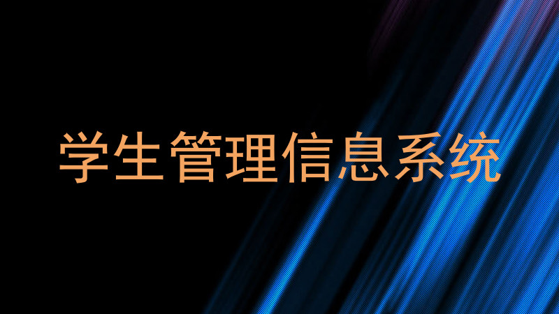 学生管理信息系统