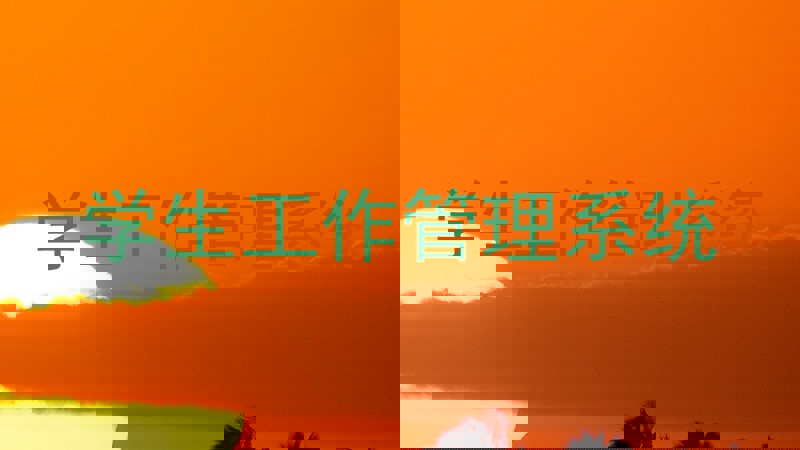 学生工作管理系统