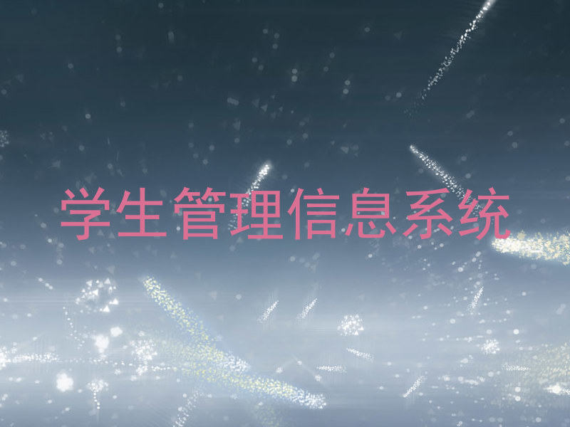 学生管理信息系统