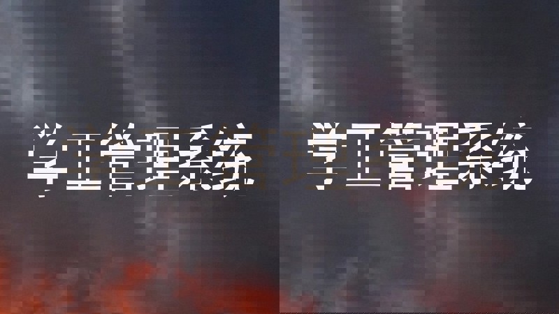 学工管理系统