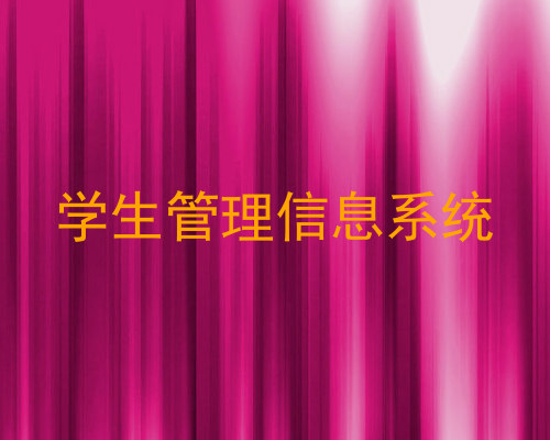 学生管理信息系统