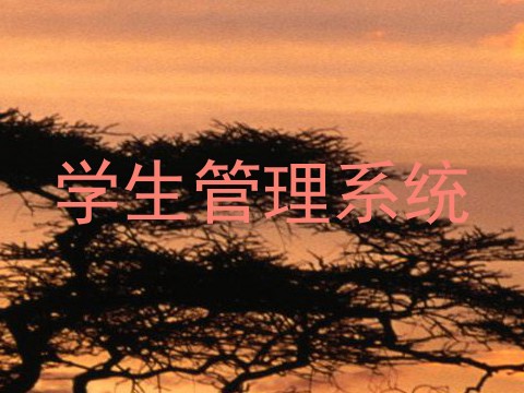 学生管理系统