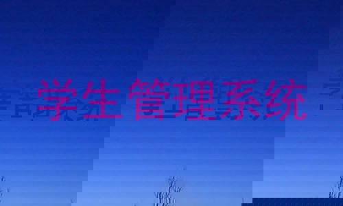 学生管理系统