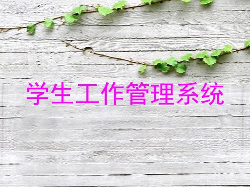 学生工作管理系统