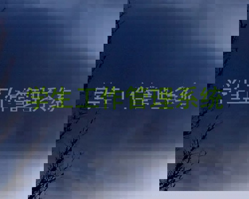 学生工作管理系统