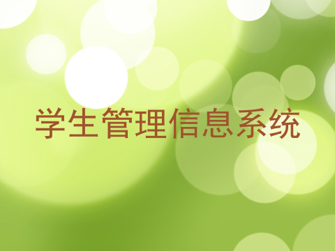 学生管理信息系统