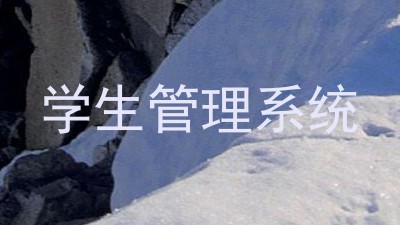 学生管理系统