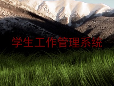 学生工作管理系统