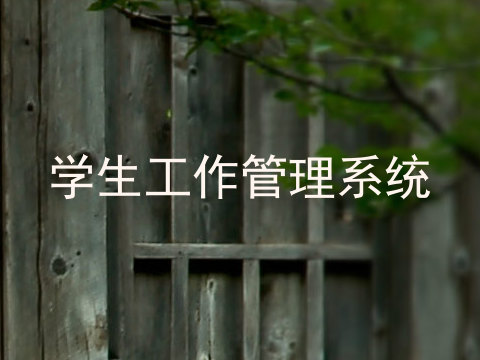 学生工作管理系统