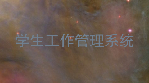 学生工作管理系统
