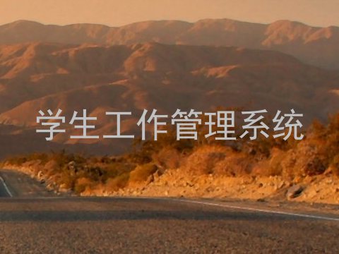 学生工作管理系统