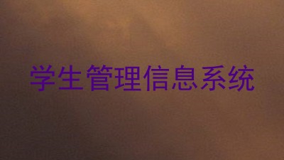 学生管理信息系统