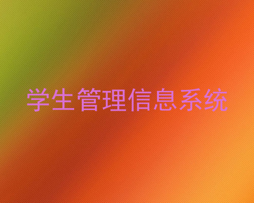 学生管理信息系统