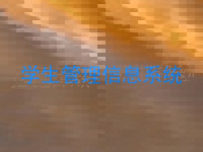 学生管理信息系统